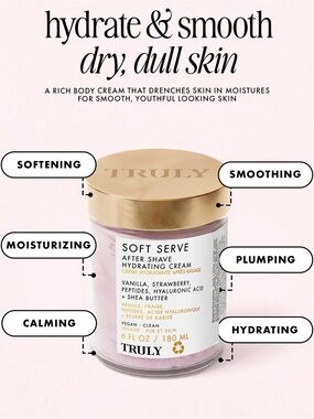NEW Truly Soft Serve After Shave Hydrating Cream